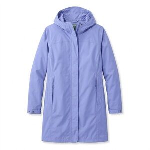 L.L.Bean Women’s Long Trench Waterproof Raincoat Windbreaker Spring Jacket XL